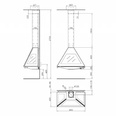 Газовый камин Rocal D-10 Gas