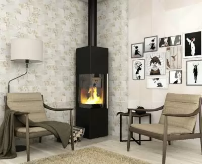 Печь-камин Ember Стеван 700 XL black